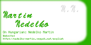 martin nedelko business card